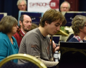 Soloist, Daniel Lebhardt at STEAM Museum for the Swindon 175 concert playing Rachmaninov Piano Concerto No. 2